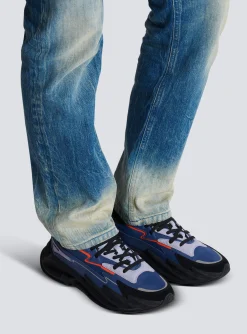 Store Run-Row Leather And Nylon Trainers Men|Sneakers