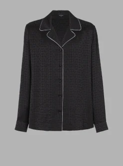 Outlet Satin Monogram Jacquard Shirt Shirts And Polos