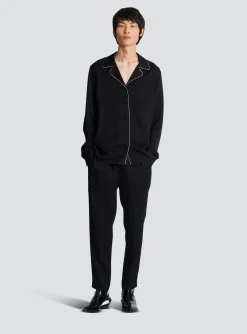 Outlet Satin Monogram Jacquard Shirt Shirts And Polos