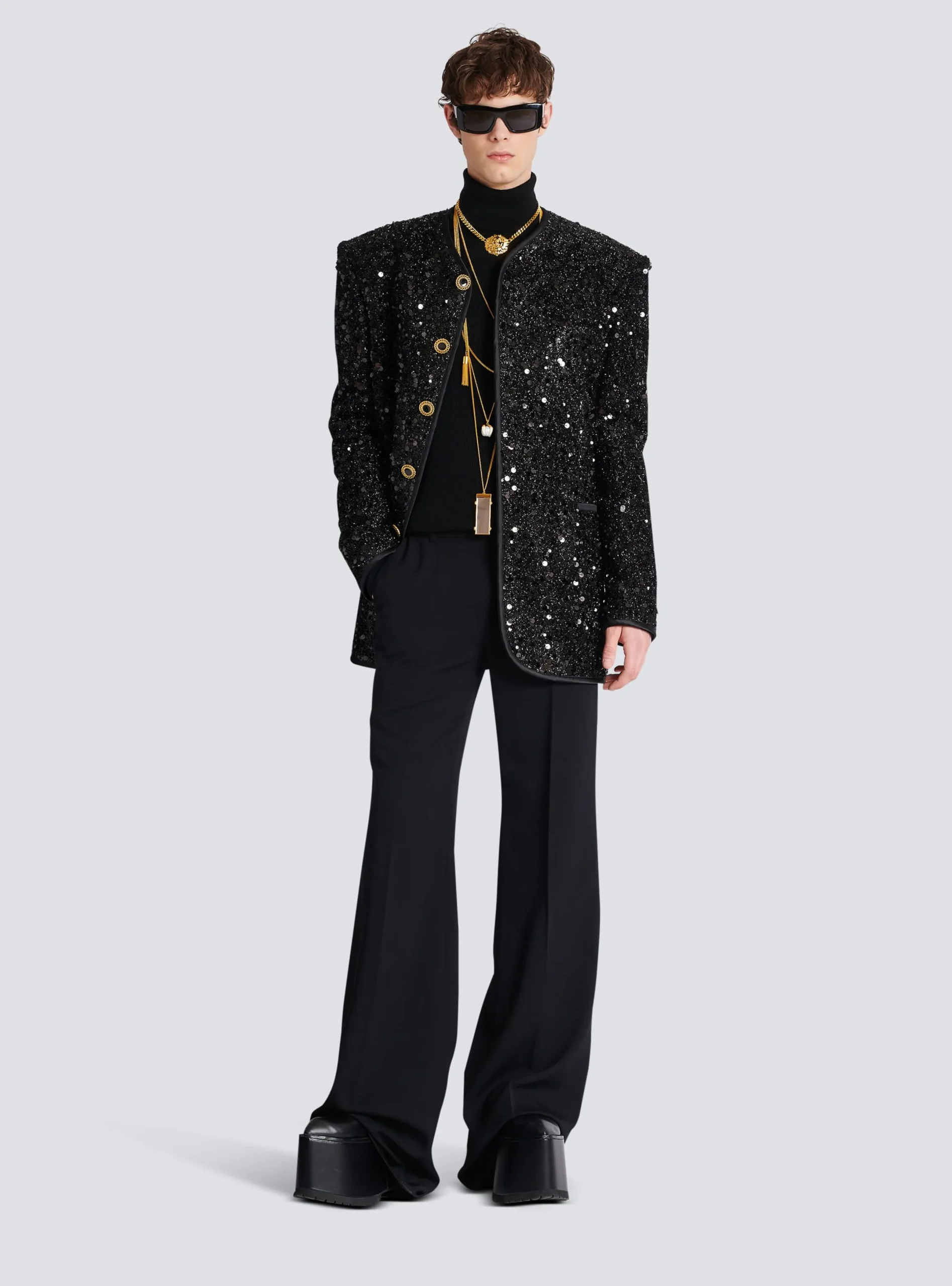Best Sale Sequinned Lurex Jacket Women Jackets And Blazers|Jackets And Blazers