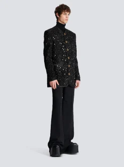 Best Sale Sequinned Lurex Jacket Women Jackets And Blazers|Jackets And Blazers