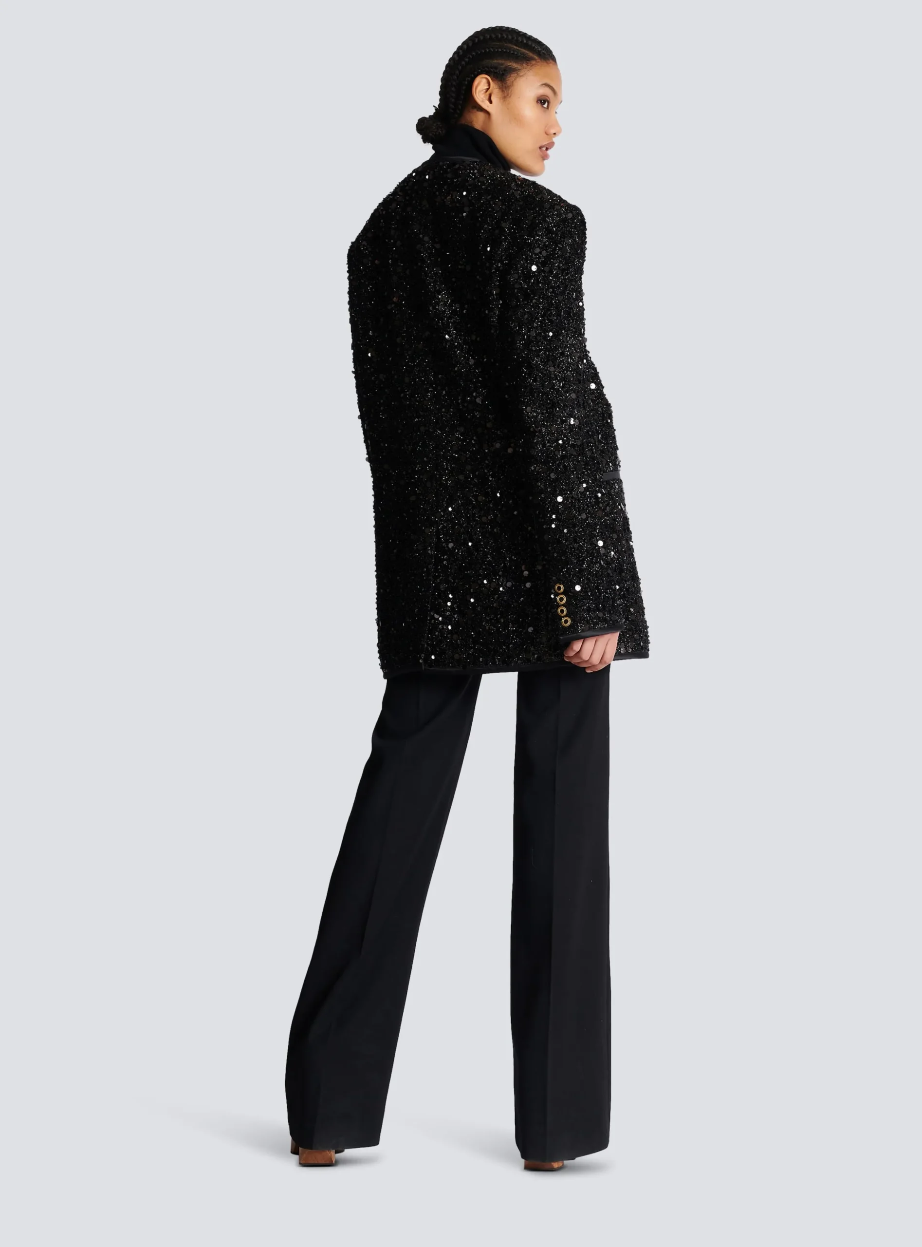 Best Sale Sequinned Lurex Jacket Women Jackets And Blazers|Jackets And Blazers