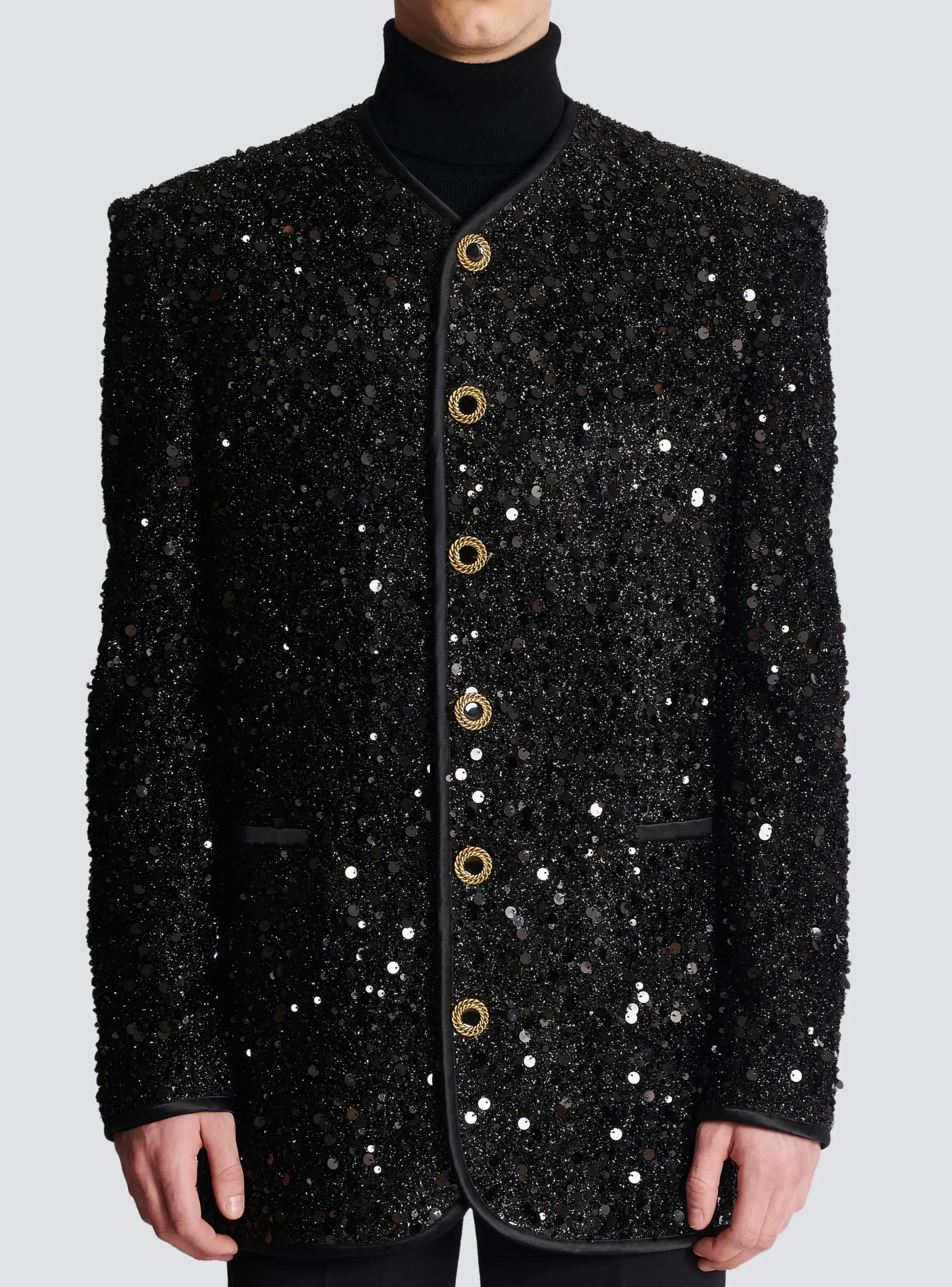 Best Sale Sequinned Lurex Jacket Women Jackets And Blazers|Jackets And Blazers