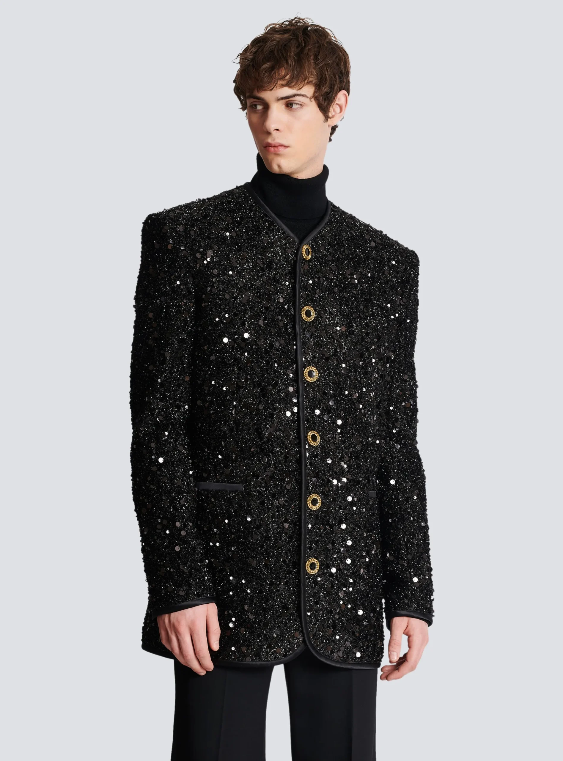 Best Sale Sequinned Lurex Jacket Women Jackets And Blazers|Jackets And Blazers