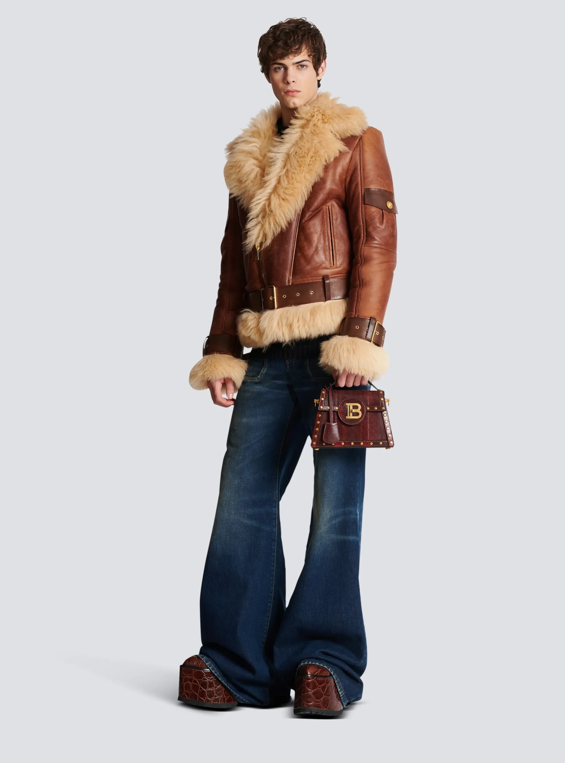 Fashion Sheepskin Aviator Jacket Women Outerwear|Outerwear