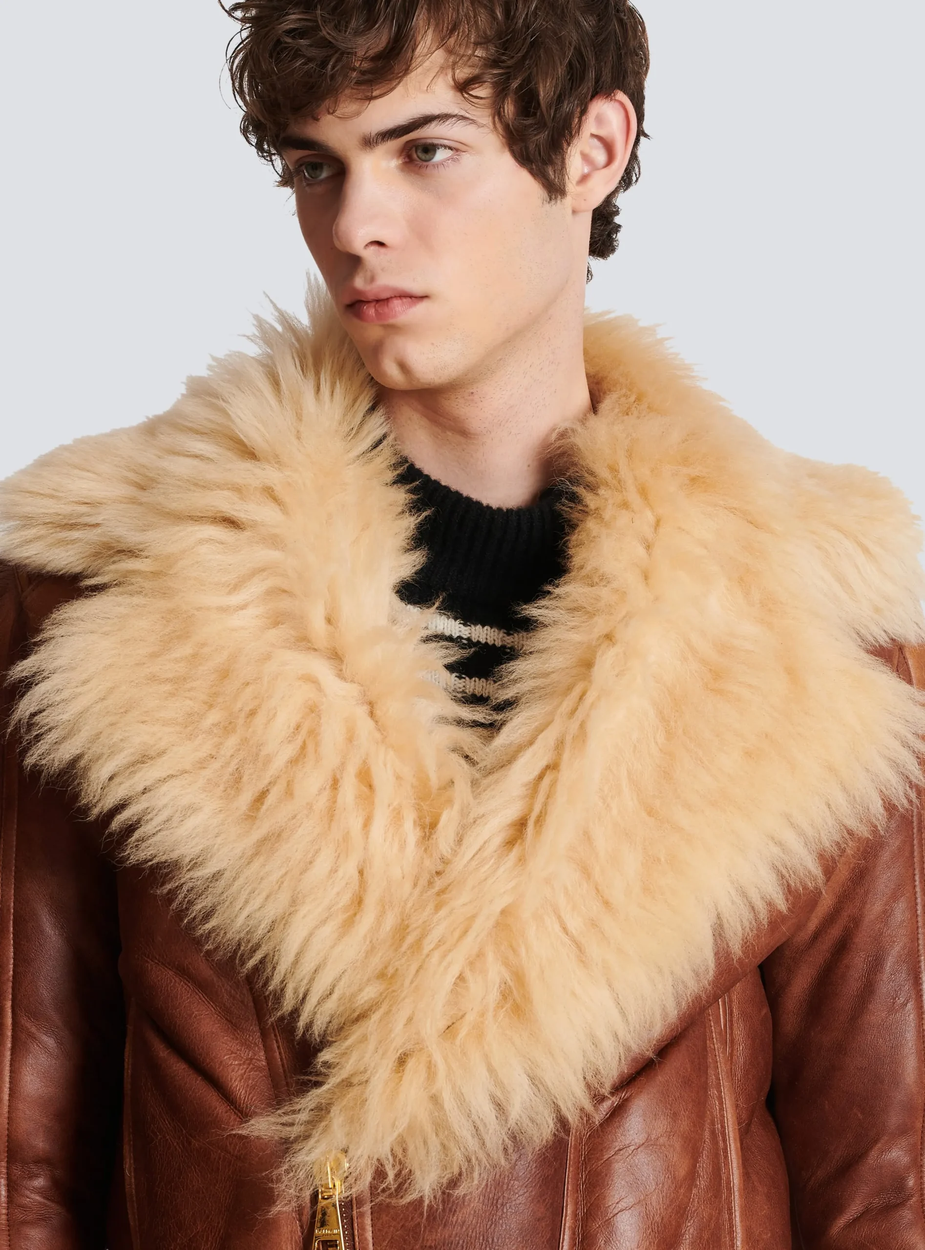 Fashion Sheepskin Aviator Jacket Women Outerwear|Outerwear