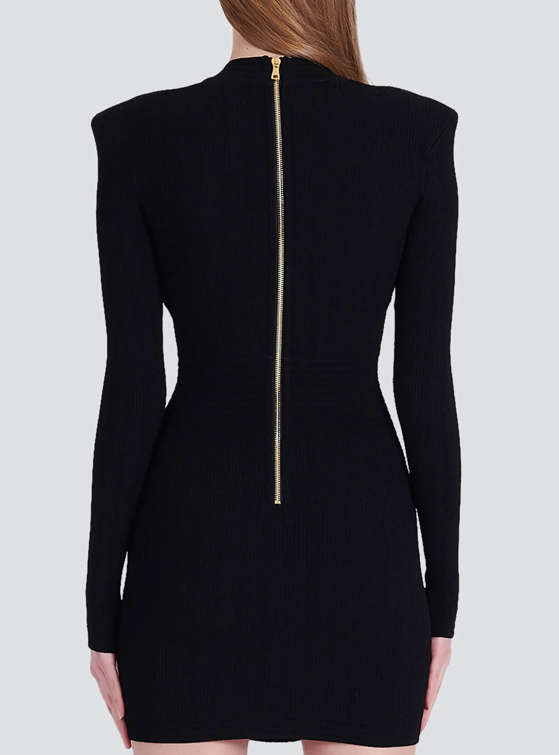 Cheap Short Eco-designed Knit Dress With Gold-tone Buttons Women Knitwear|Dresses