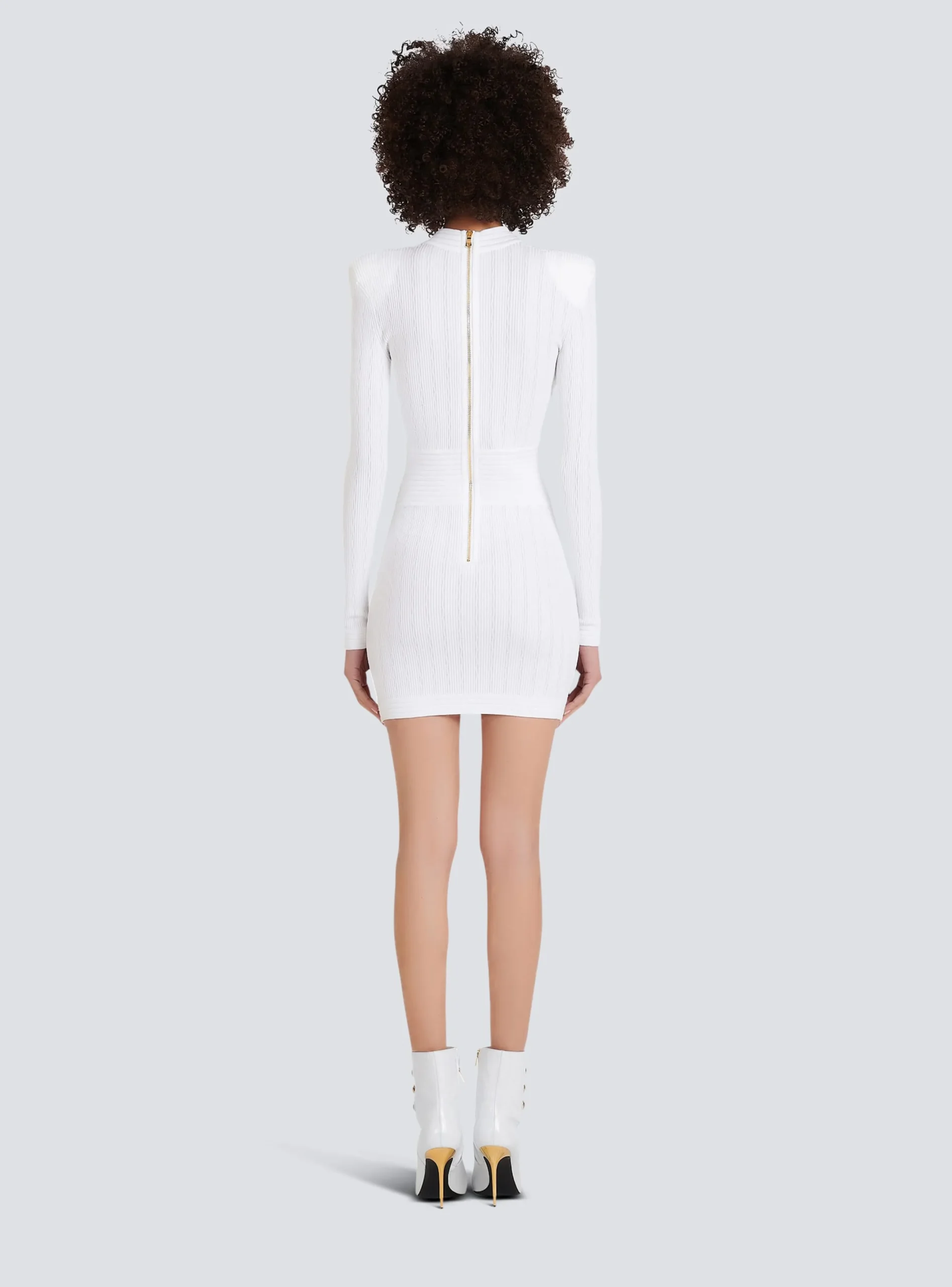 Discount Short Eco-designed Knit Dress With Gold-tone Buttons Women Dresses