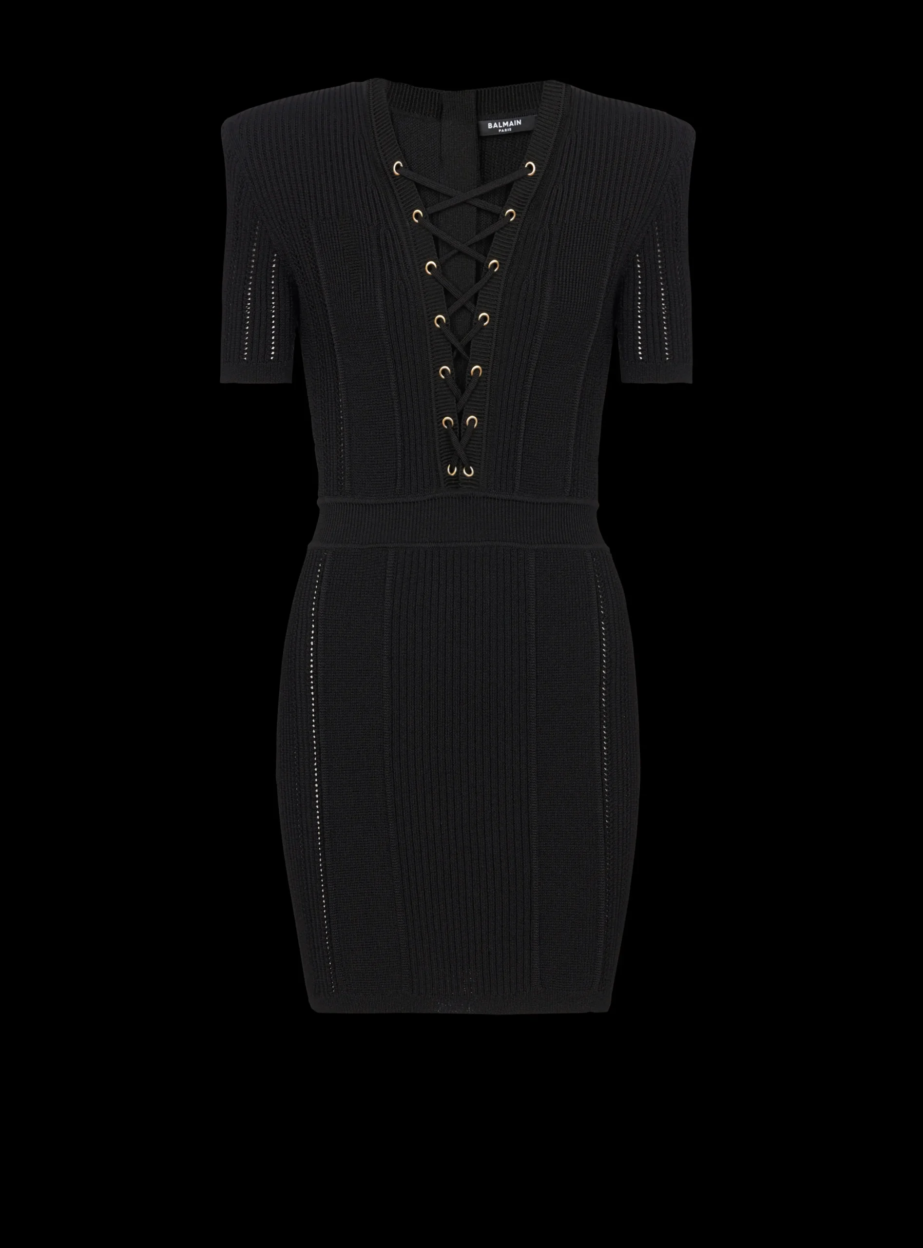 Discount Short Fine Ribbed Knit Dress Women Knitwear|Dresses