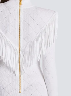 Discount Short Fringed Fine Knit Dress Women Knitwear|Dresses