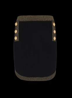 Cheap Short Knit Skirt With Gold Trim Women Skirts|Knitwear