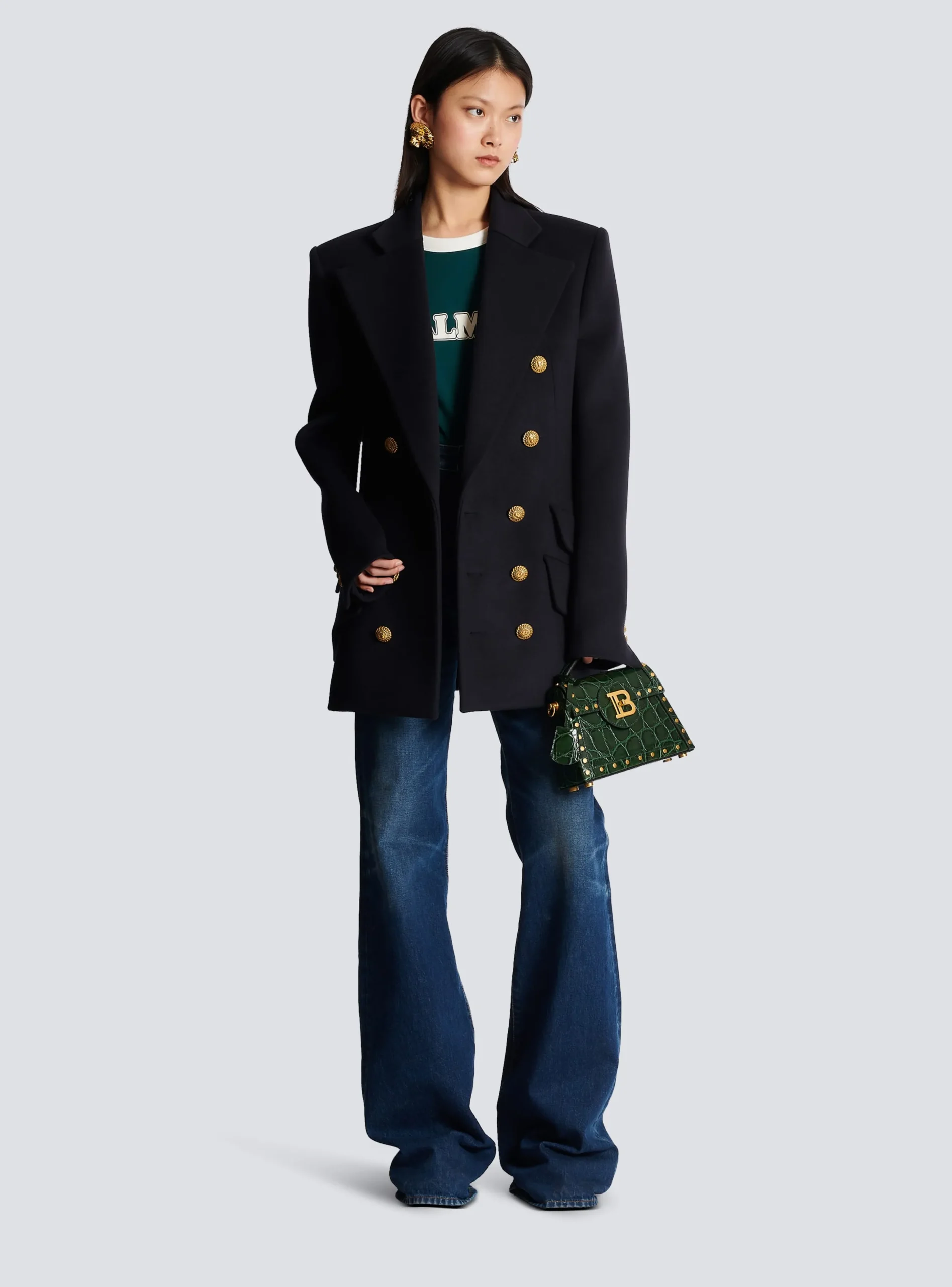 Discount Short Military-style Coat Women Outerwear|Outerwear