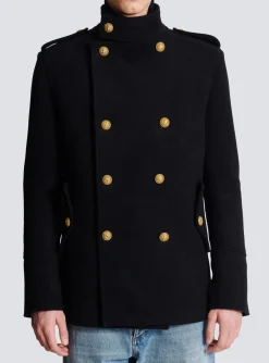 Shop Short Military-style Coat Outerwear