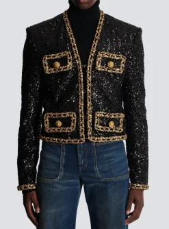 Shop Short Sequin Jacket Women Jackets And Blazers|Jackets And Blazers