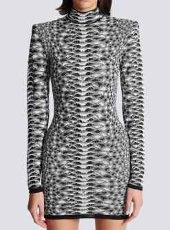 Best Sale Short Snakeskin Textured Knit Dress Women Knitwear|Dresses