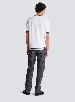 Best Sale Short-sleeved PB Labyrinth Knit T-shirt Knitwear