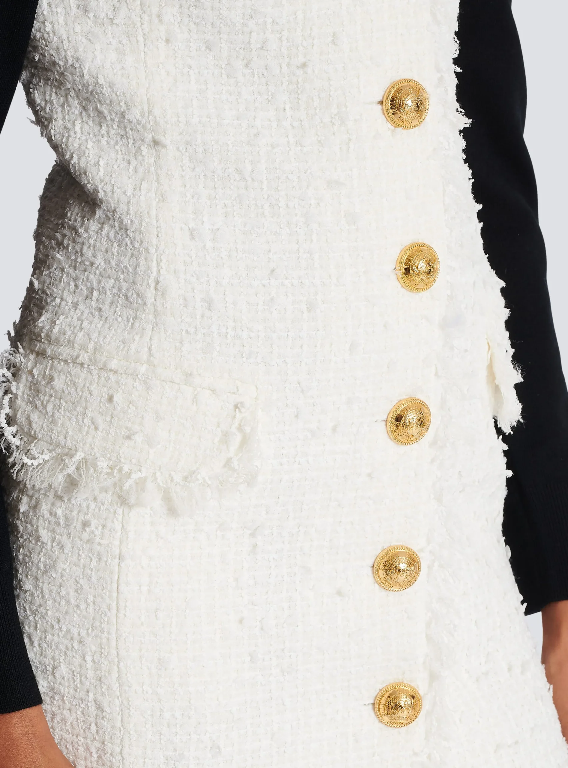 Discount Sleeveless Tweed Dress Women Dresses
