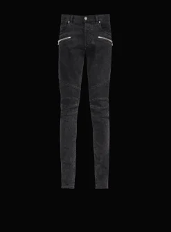 Outlet Slim Cut Cotton Jeans Denim