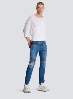 Clearance Slim-fit Cotton Jeans Denim