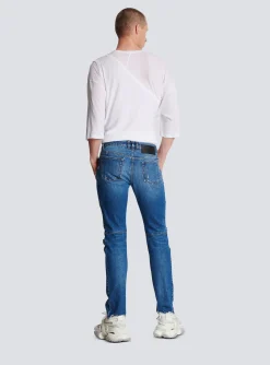 Clearance Slim-fit Cotton Jeans Denim