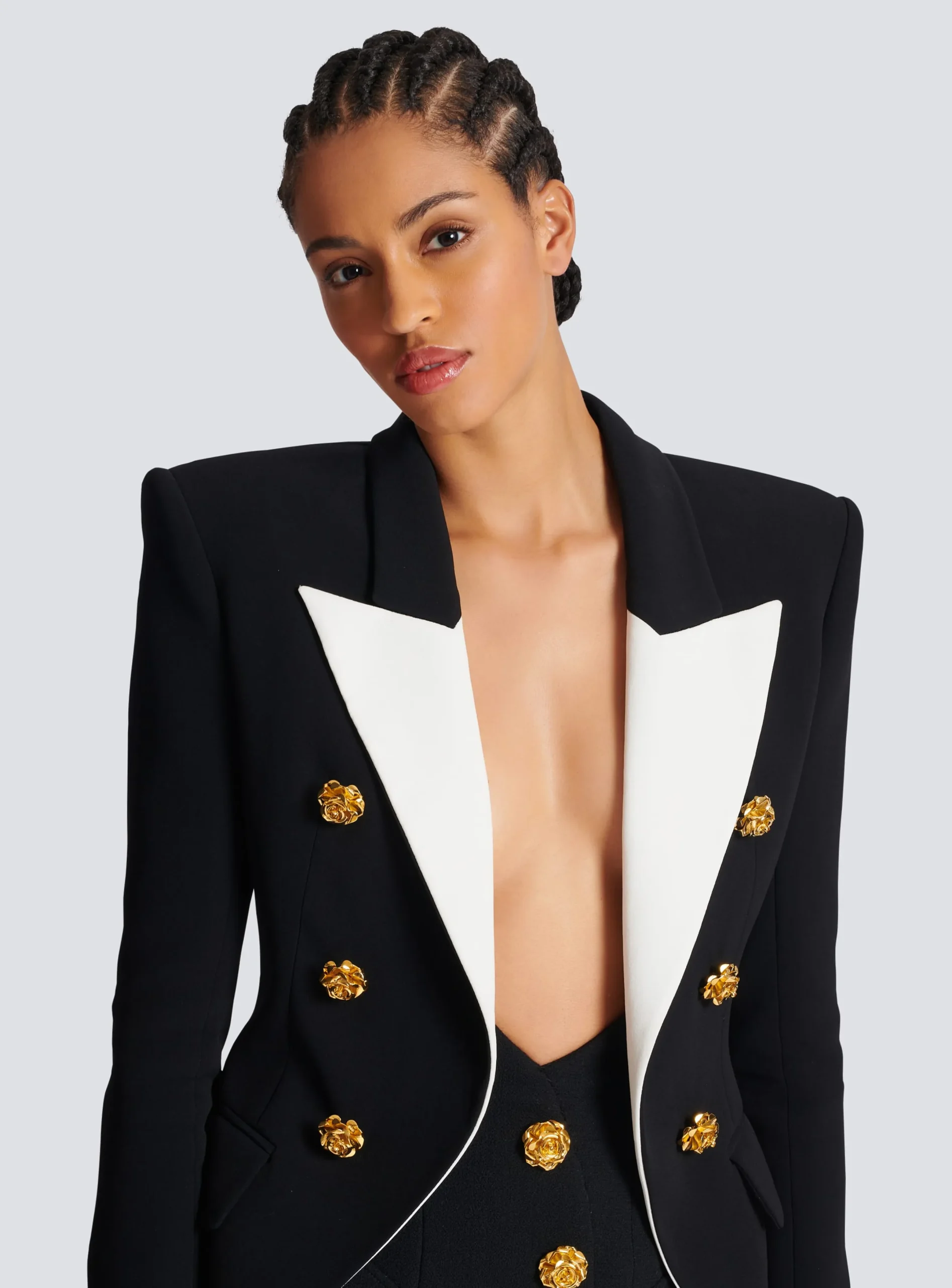 Store Slim-fit Jacket With Roses Buttons Women Jackets And Blazers