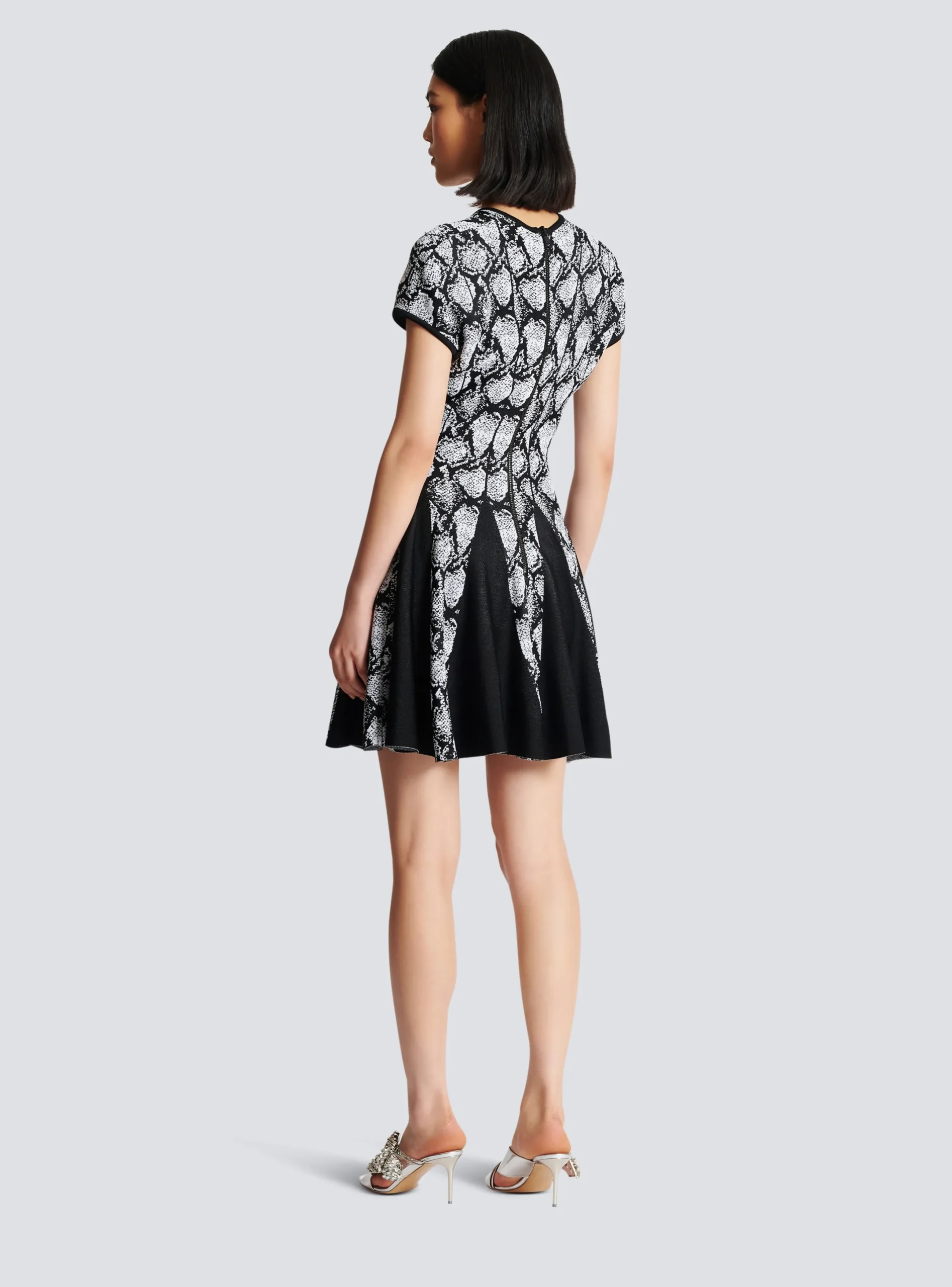 Cheap Snakeskin Jacquard Dress Women Knitwear|Dresses