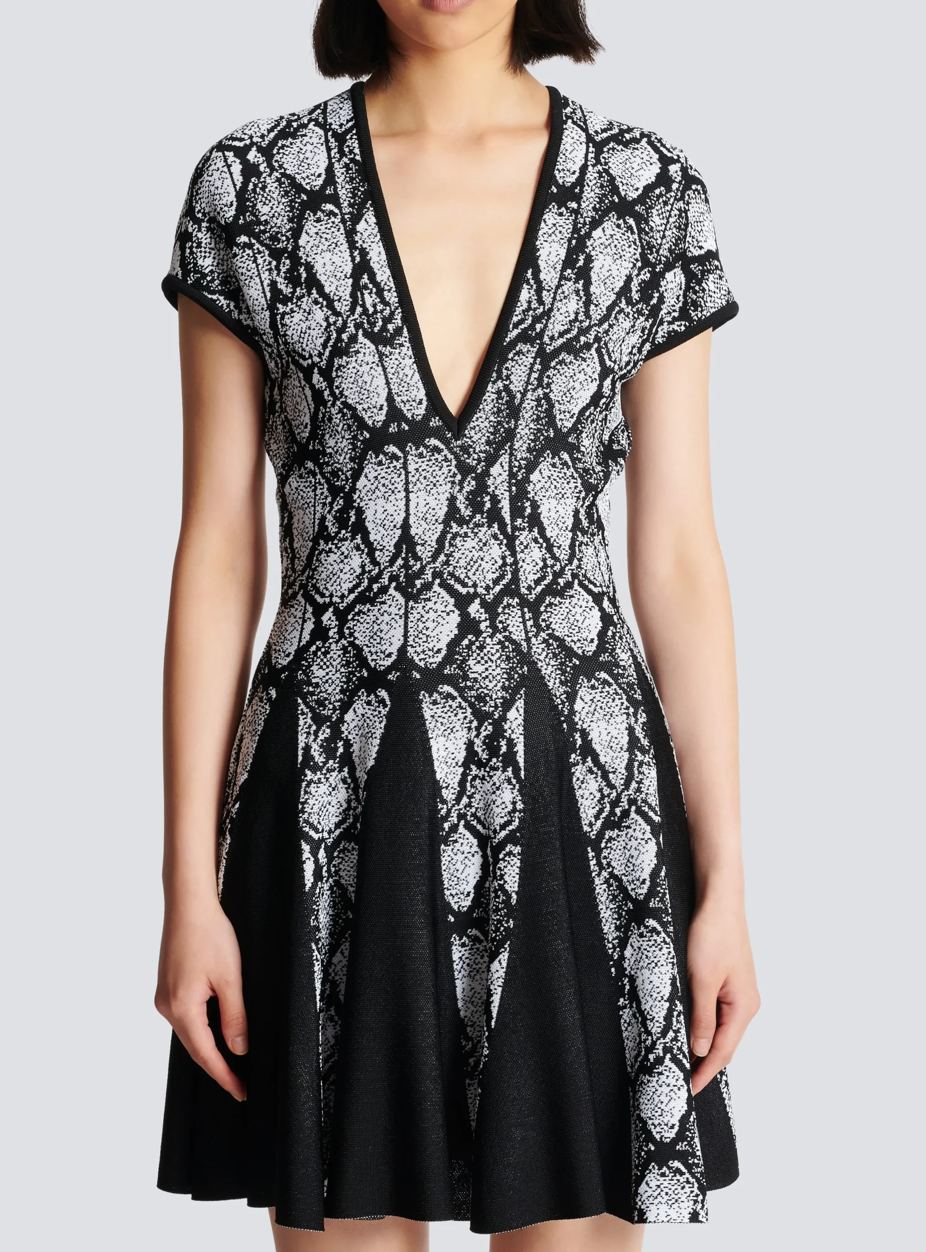 Cheap Snakeskin Jacquard Dress Women Knitwear|Dresses