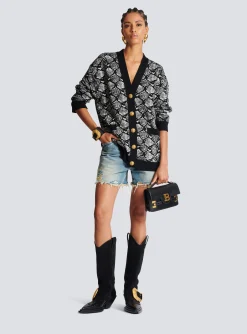 Flash Sale Snakeskin Jacquard Knit Cardigan Women Knitwear