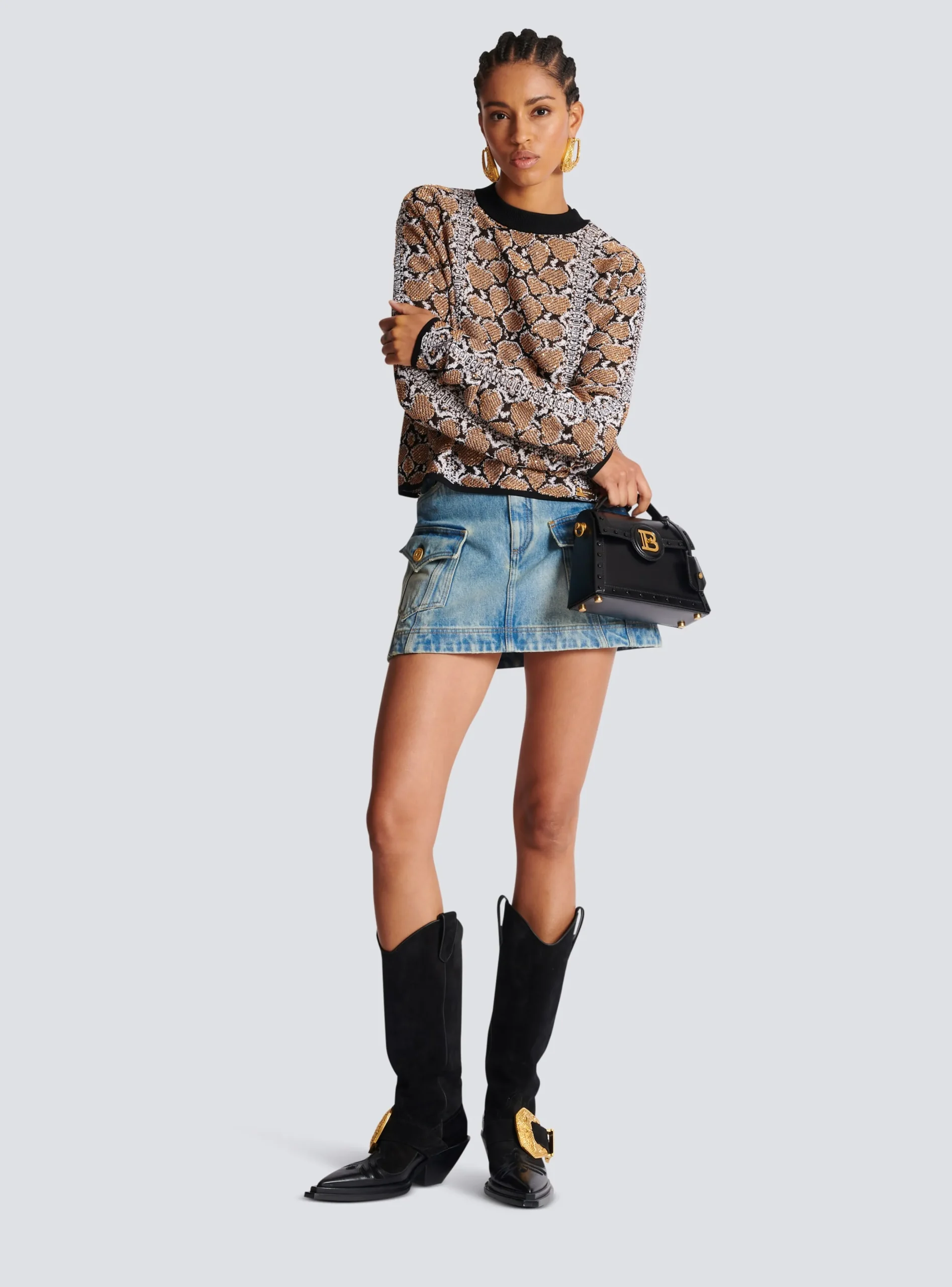 New Snakeskin Knit Jumper Women Knitwear