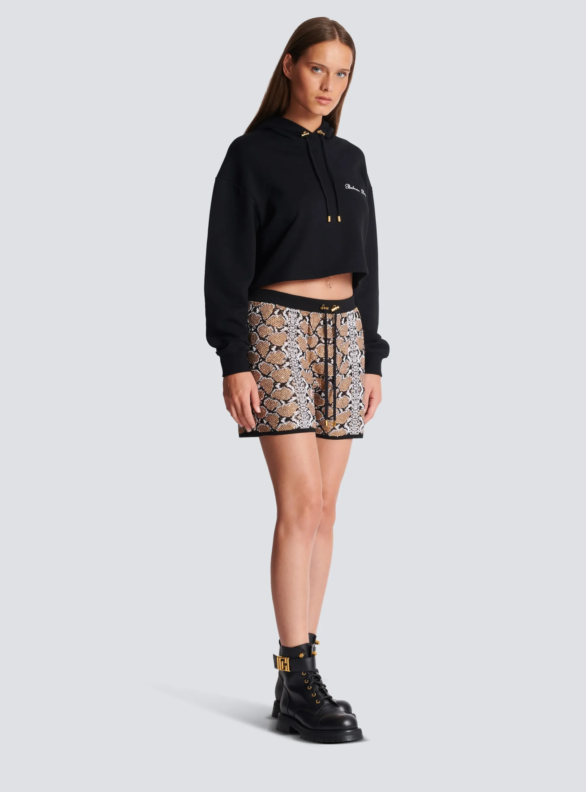 Outlet Snakeskin Knit Shorts Women Trousers And Shorts|Knitwear