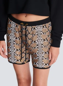 Outlet Snakeskin Knit Shorts Women Trousers And Shorts|Knitwear