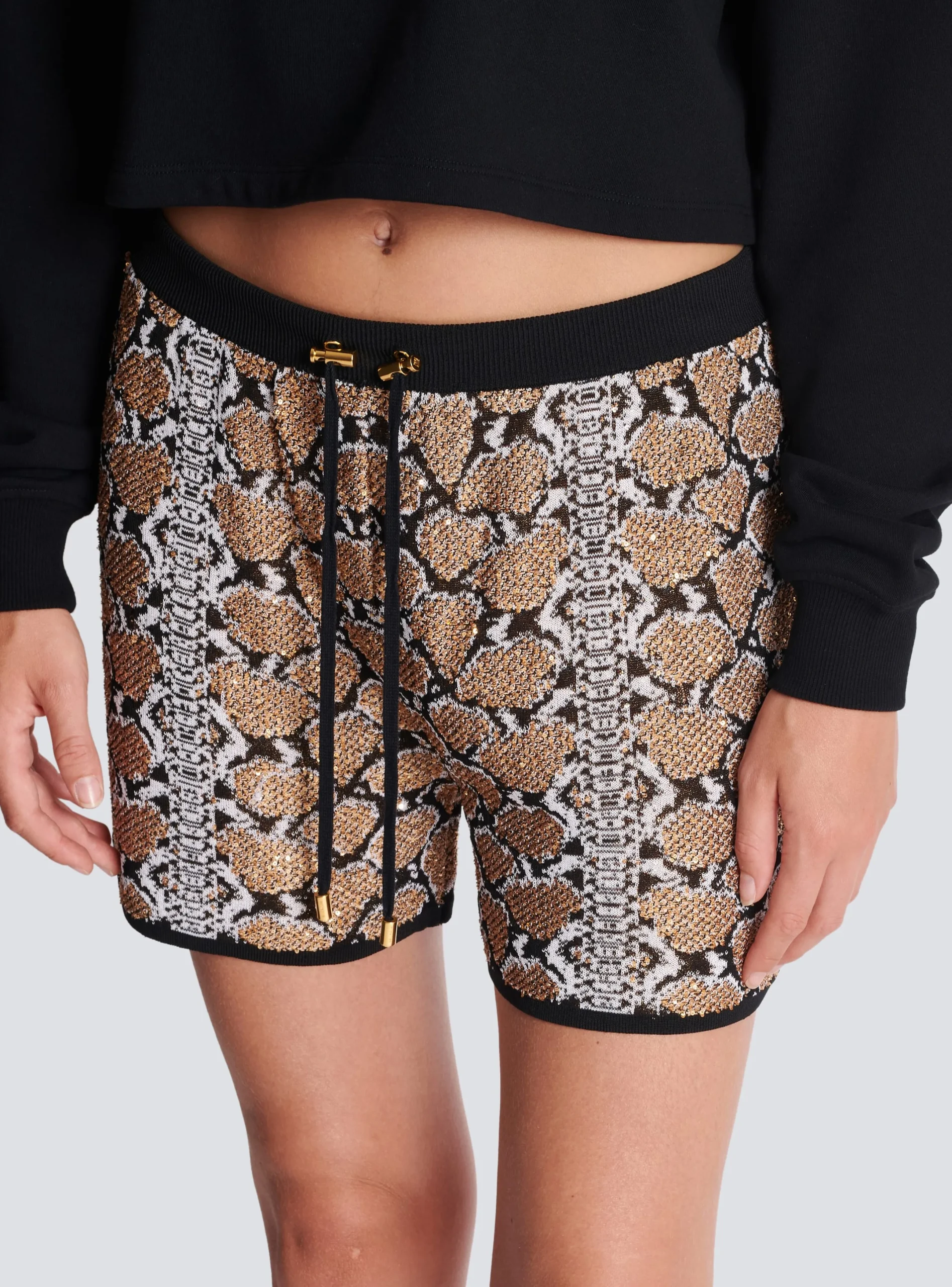 Outlet Snakeskin Knit Shorts Women Trousers And Shorts|Knitwear