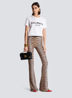 Shop Snakeskin Knit Trousers Women Trousers And Shorts|Knitwear