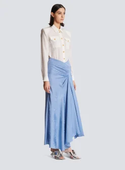 Store Snakeskin Silk Jacquard Skirt Women Skirts