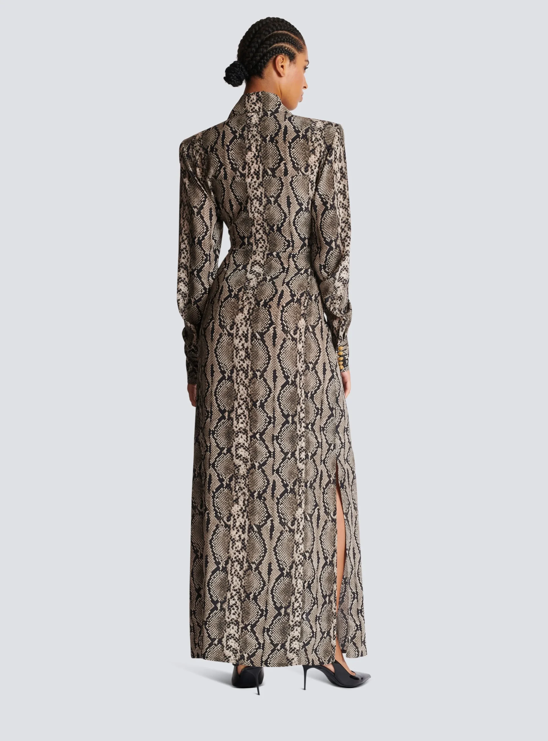 Sale Snakeskin Silk Shirt Dress Women Dresses
