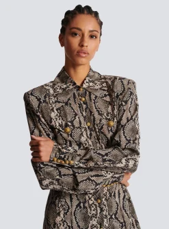 Sale Snakeskin Silk Shirt Dress Women Dresses