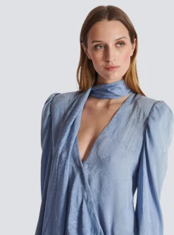 Outlet Snakeskin Silk Tie Dress Women Dresses
