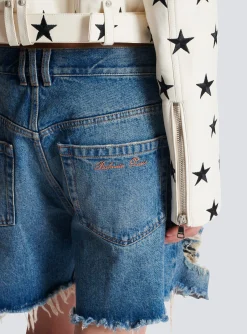 Store Stars Biker Jacket In Embroidered Leather Outerwear