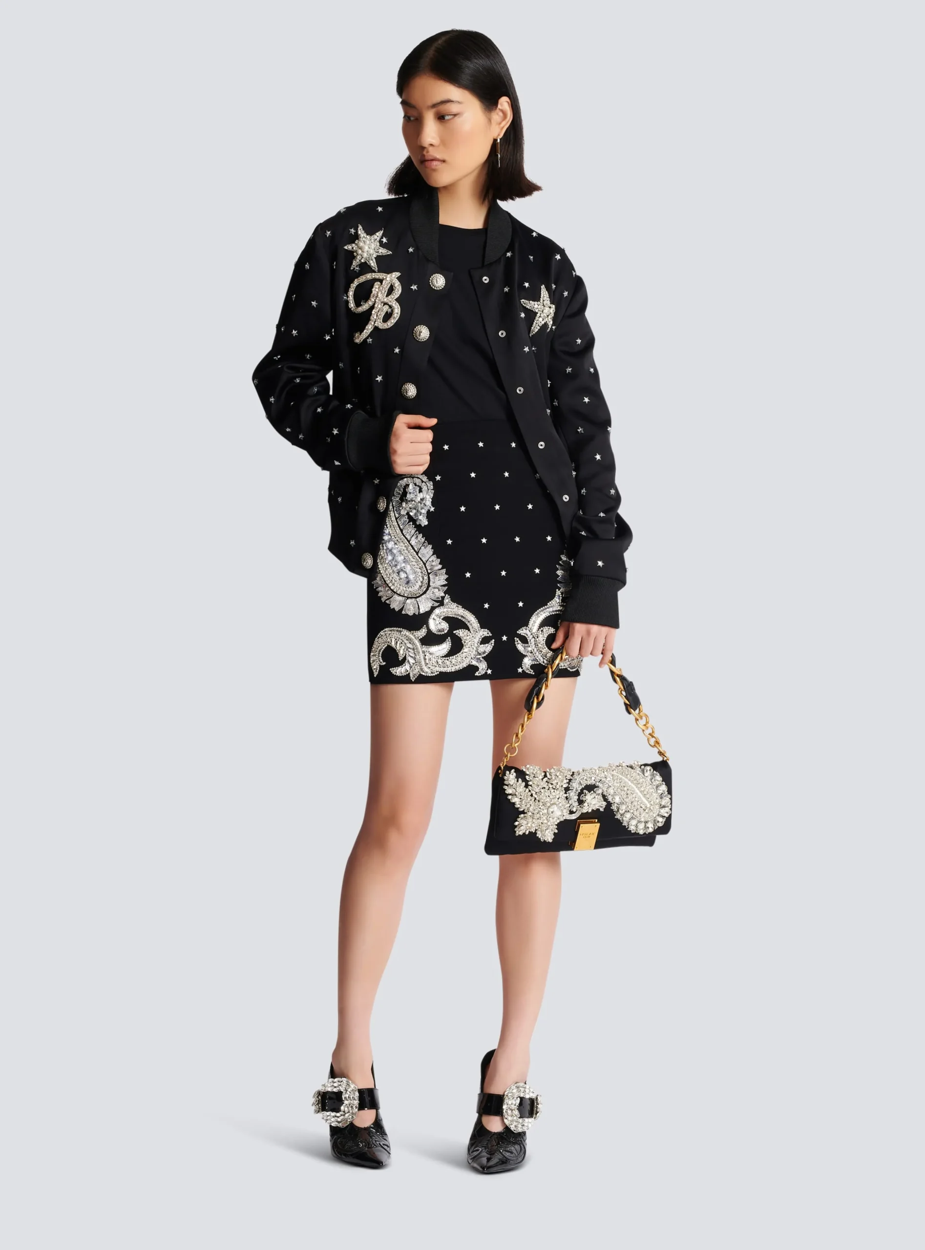 Best Sale Stars Embroidered Bomber Jacket Women Outerwear