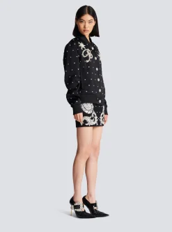 Best Sale Stars Embroidered Bomber Jacket Women Outerwear