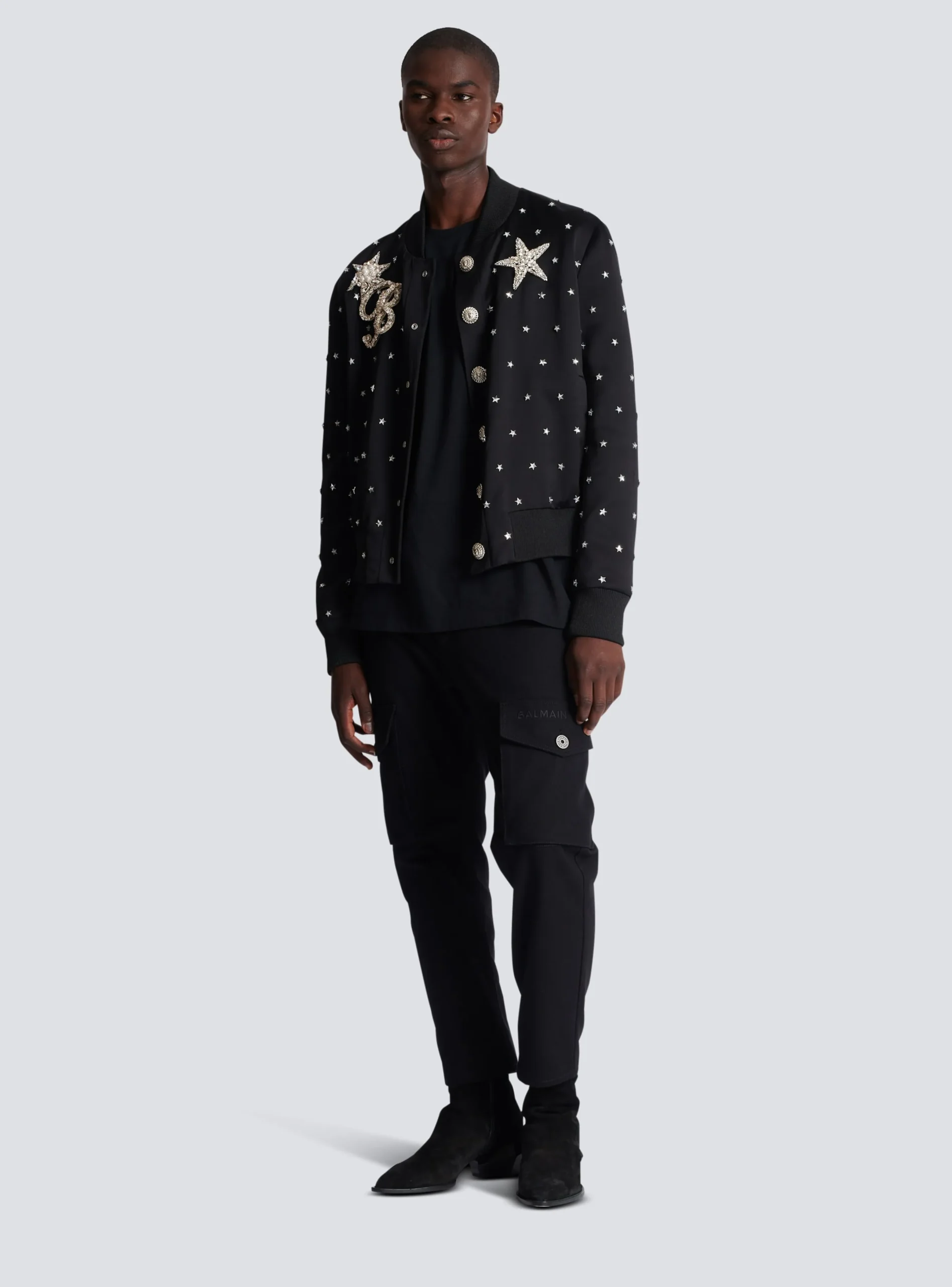 Store Stars Embroidered Bomber Jacket Outerwear