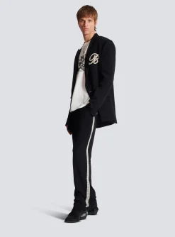 Hot Straight-leg Crystal-embroidered Trousers Trousers And Shorts