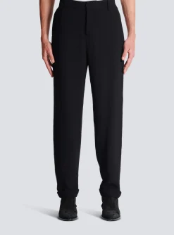 Hot Straight-leg Crystal-embroidered Trousers Trousers And Shorts