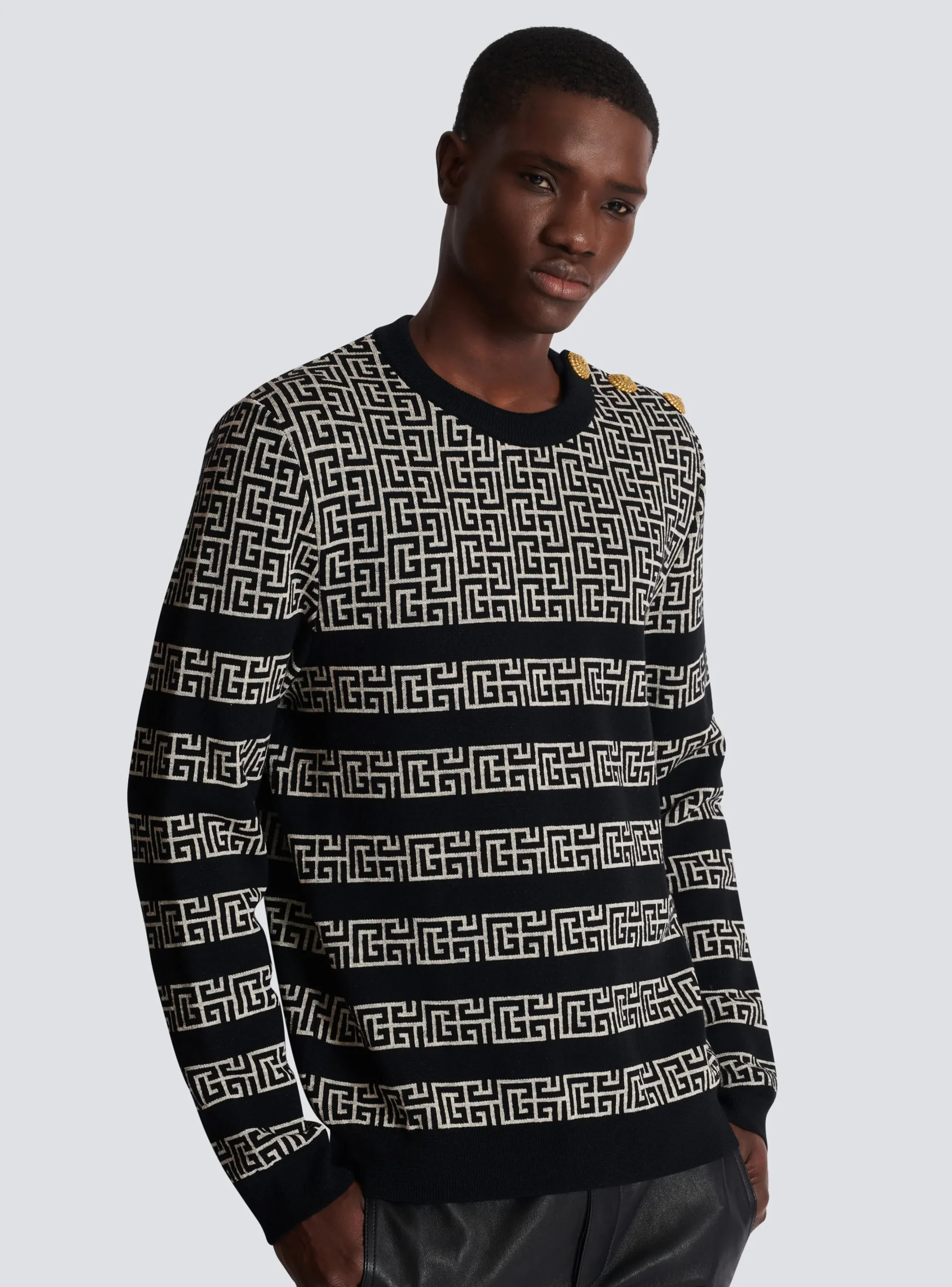 Cheap Striped PB Labyrinth Wool And Linen Jumper Knitwear