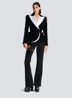 Sale Structured Jacket In Velvet And Satin Women Jackets And Blazers