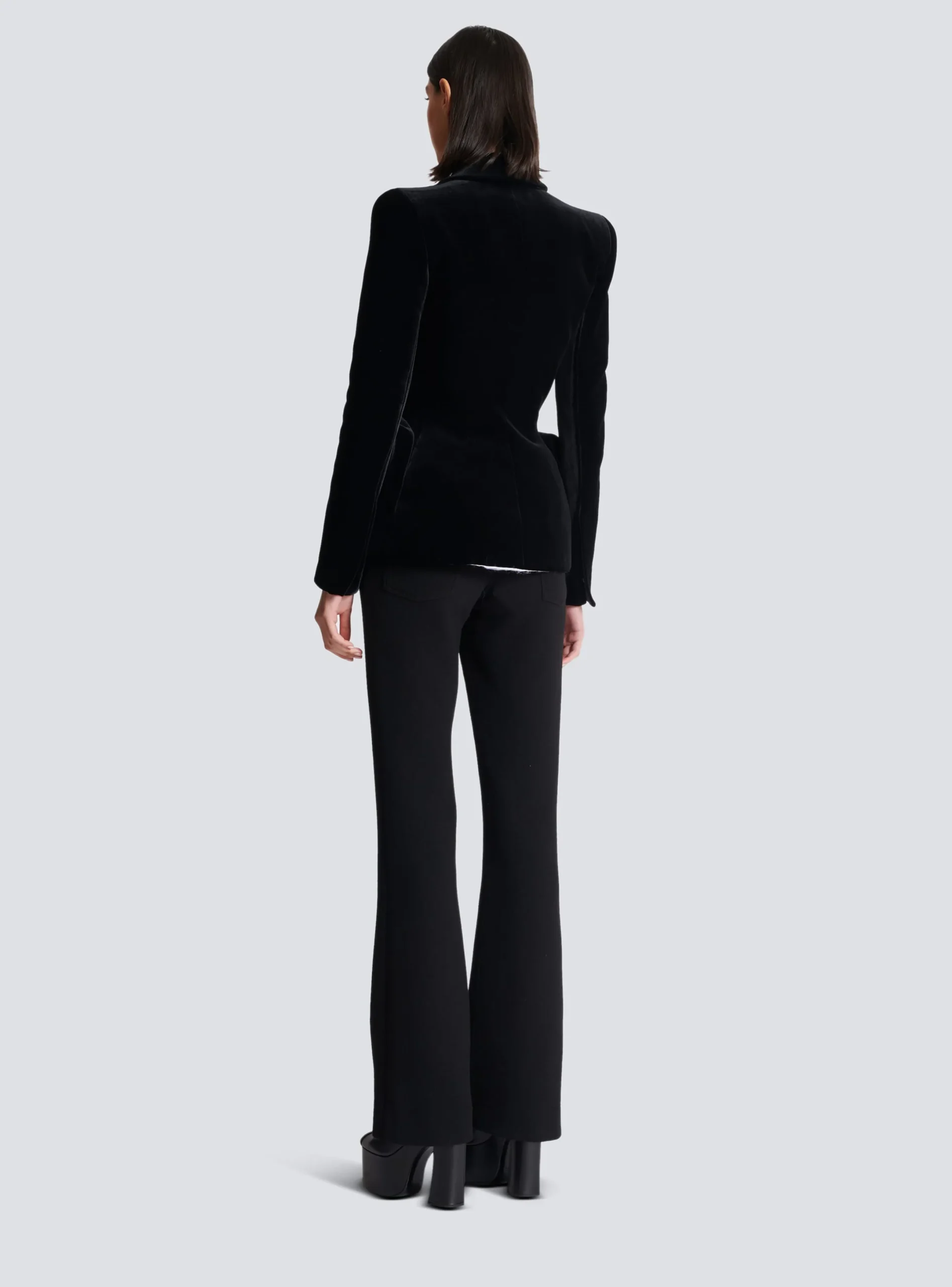 Sale Structured Jacket In Velvet And Satin Women Jackets And Blazers