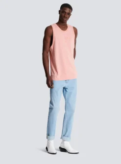 Best Tank Top With Vintage Embroidery Sportswear|T-Shirts