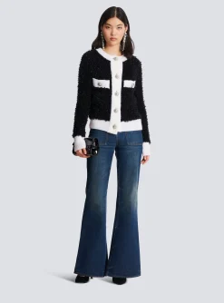 Outlet Textured Knit Cardigan Women Knitwear