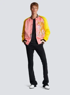 Outlet Tiger Embroidered Bomber Outerwear