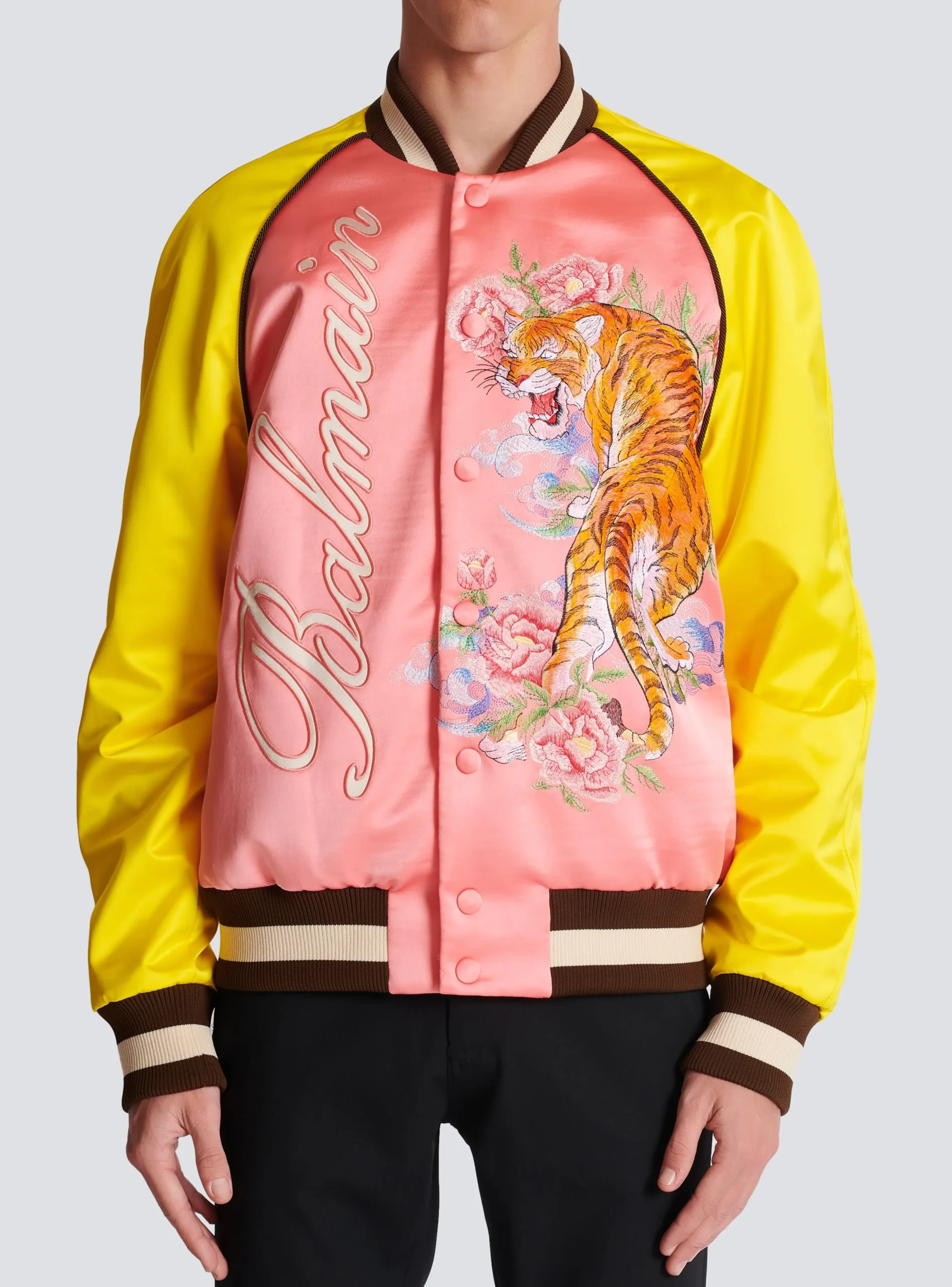 Outlet Tiger Embroidered Bomber Outerwear